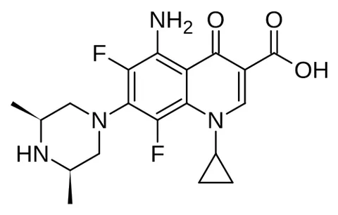 sparfloxacin: a particular fluoroquinolone antibiotic