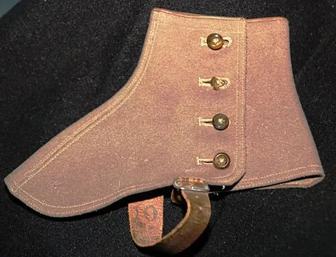 spats: a stiff legging worn over the instep and ankles of a shoe