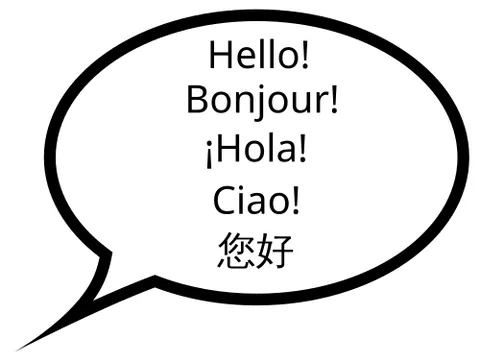 speech bubble: a rounded outline, containing words, representing speech in a comic