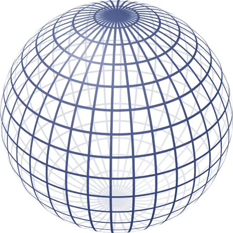 sphere: a surface in three dimensions consisting of all points equidistant from a center.