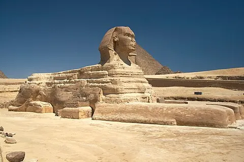 sphinx: a creature with the head of a person and the body of an animal, commonly a lion