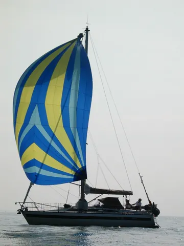 spinnaker: a sail supplemental to the mainsail, especially a triangular one, used on yachts for running before...