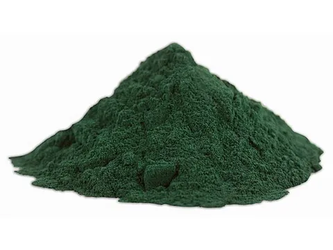 spirulina: a food supplement prepared from blue-green algae of the genus Arthrospira found in soda lakes