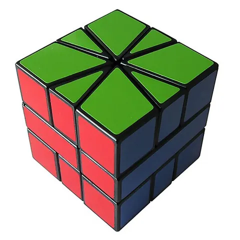 square-1: a puzzle similar to a Rubik's Cube that can change shape due to the way it is cut