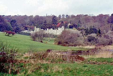 st michael caerhays: a small village and civil parish (without a council) on the south coast of Cornwall, England (OS...