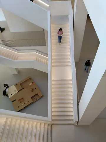 stairway: a set of steps, with or without a case, that allow one to walk up or down