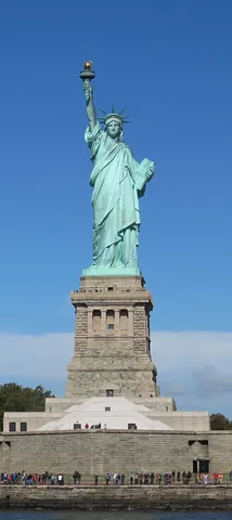 statue of liberty: a very large statue in New York harbor, representing the Roman goddess Libertas, and considered...