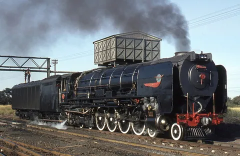 steam locomotive: a locomotive, usually for use on a railway, that is powered by steam