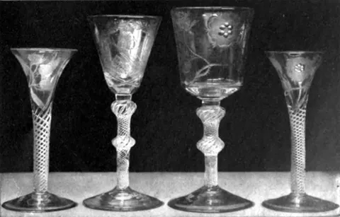 stemware: drinking glasses that have a stem, such as wine glasses or champagne flutes