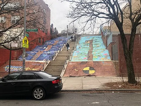 step street: a public pedestrian thoroughfare, often officially designated, featuring a series of stairs instead...
