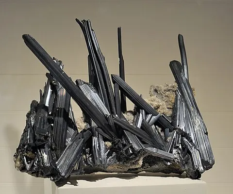 stibnite: a grey mineral, Sb₂S₃, that is the main ore of antimony; in powdered form, used as the cosmetic...
