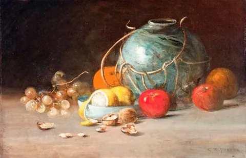 still life: a work of art depicting an arrangement of inanimate objects