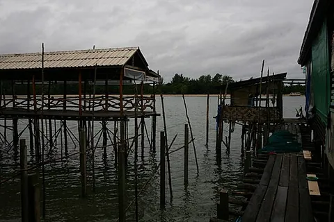 stilt house: a house raised on stilts or piles over the surface of the soil or a body of water