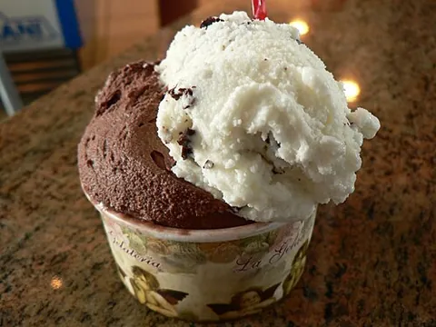 stracciatella: an Italian soup consisting of a meat broth and small shreds of an egg-based mixture, prepared by...