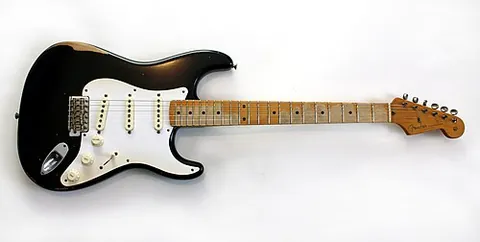 stratocaster: a popular electric guitar manufactured by Fender