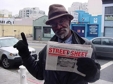 street newspaper: a newspaper or magazine sold by homeless or poor individuals and produced mainly to support these...
