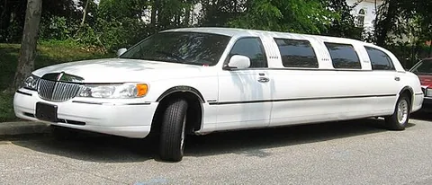 stretch limousine: a luxury car which is especially built to be longer than normal