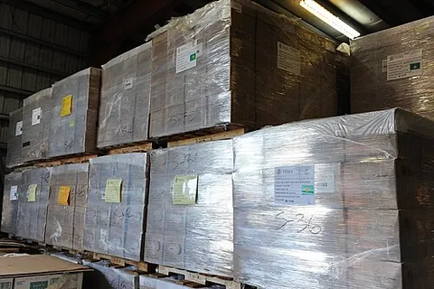 stretch wrap: highly stretchable plastic film that is wrapped around items during packaging