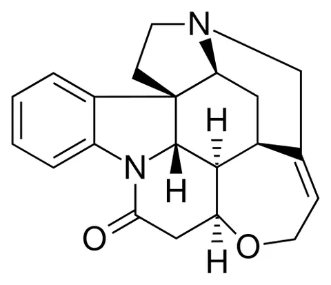 strychnine: a very toxic, colorless crystalline alkaloid, derived from nux vomica, used as a pesticide