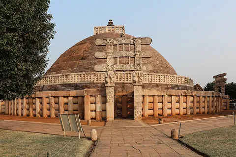 stupa: a Buddhist monument used to house relics of the Buddha or others, especially dome-shaped monuments...
