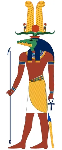 suchus: synonym of Sobek (“An ancient Egyptian deity associated with the crocodile.”)