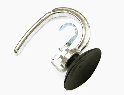 suction cup: a cup made of flexible material, such as rubber, that uses suction as an adhesive