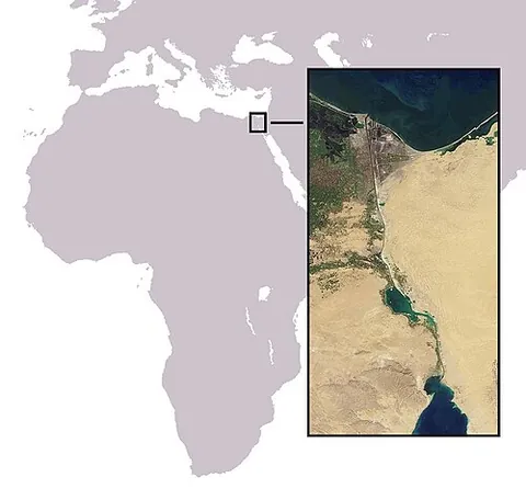 suez canal: a canal in Egypt, linking the Mediterranean Sea and the Red Sea
