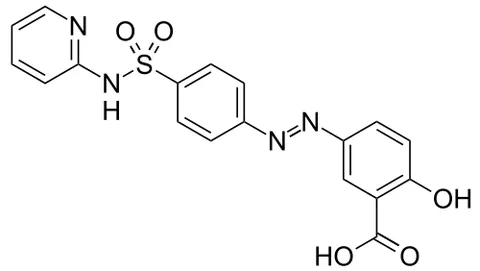 sulfasalazine: a sulfonamide antibiotic used in the treatment of inflammatory bowel disease (including ulcerative...