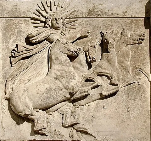 sun god: a personification of the sun worshipped as a god