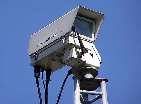 surveillance camera: a mounted video camera used for the purpose of surveillance, as part of closed-circuit television