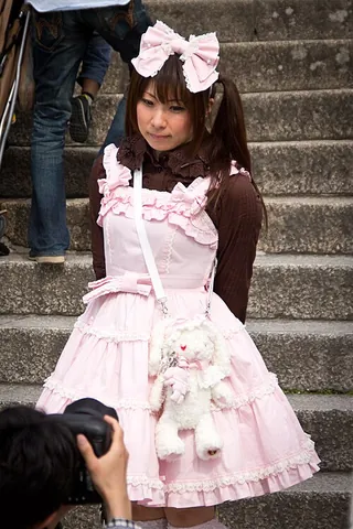 sweet lolita: a Japanese fashion movement whose adherents dress in pastel colours and styles resembling clothing...