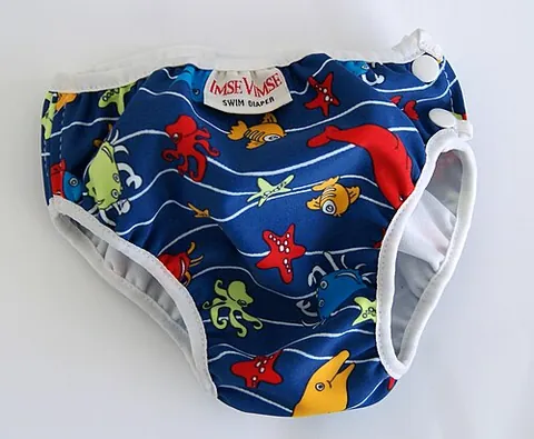 swim diaper: a swimsuit incorporating a thick moisture-absorbent layer and a tight seal to stop waste from...