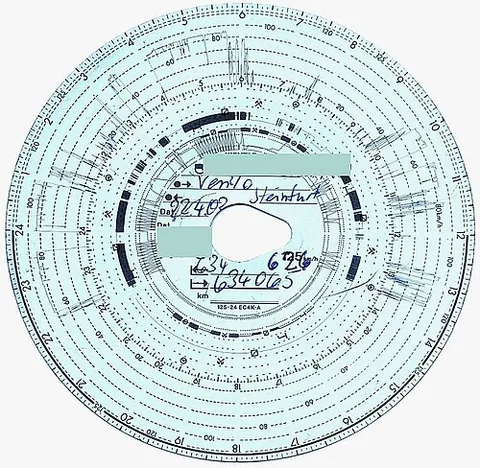 tachograph: a device that records the distance and time traveled by a vehicle (especially a truck or coach),...
