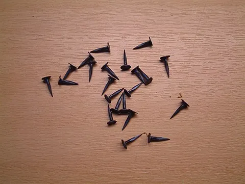 tack: a small nail with a flat head
