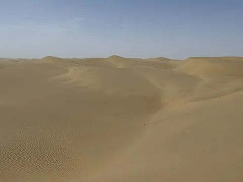 taklamakan: a cold desert in the Xinjiang autonomous region, China, the largest desert entirely contained in...