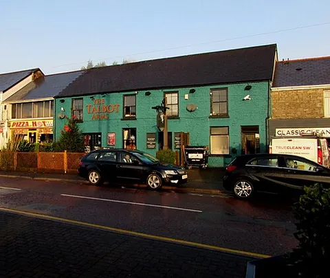 talbot green: a town in Llantrisant community, Rhondda Cynon Taf borough county borough, Wales (OS grid ref...