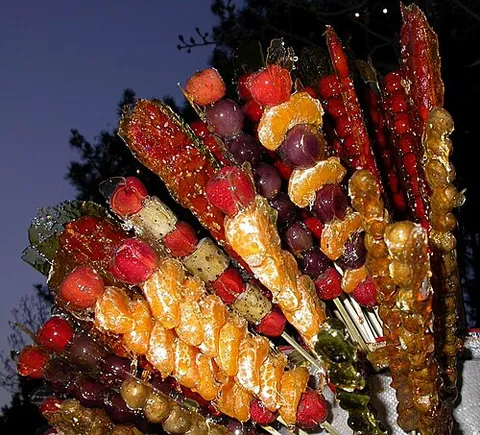 tanghulu: a traditional Chinese snack of candied fruit