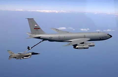 tanker aircraft: a (generally military) airplane used to refuel a second aircraft during flight