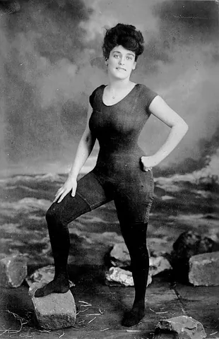tanksuit: a woman's one-piece swimsuit, or maillot