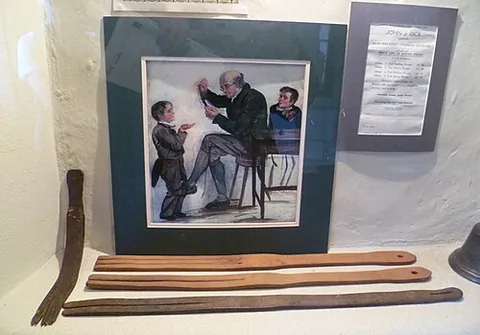 tawse: a leather strap or thong which is split into (typically three) tails, used for corporal punishment...