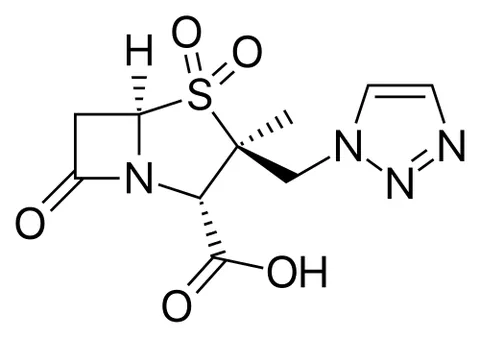 tazobactam: a compound that inhibits the action of bacterial beta-lactamases, used in antibiotics