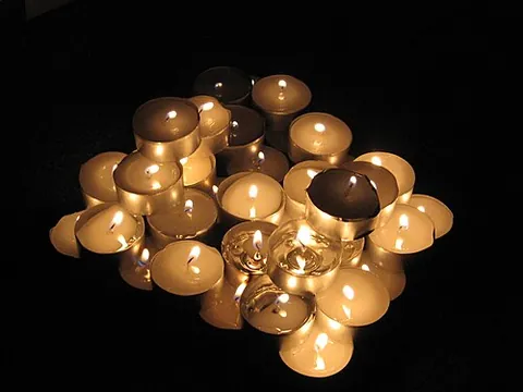 tealight: a small, typically circular candle encased in a thin metal cup, so that it liquefies completely...