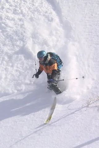 telemark: telemark skiing, a method of skiing using the telemark turn and a binding that only connects the...