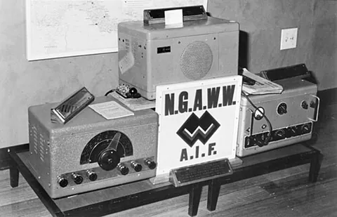 teleradio: a device that acts as a radio transmitter and receiver for an individual operator