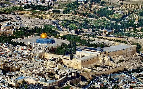 temple mount: one of the hills in Jerusalem, where King Solomon built his great temple, which was destroyed twice...