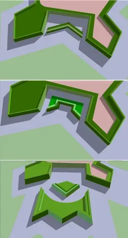tenaille: an outwork in the main ditch of a fortification, in front of the curtain, between two bastions