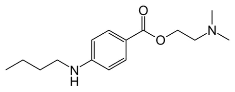 tetracaine: a crystalline basic ester C₁₅H₂₄N₂O₂ that is closely related chemically to procaine and is used...