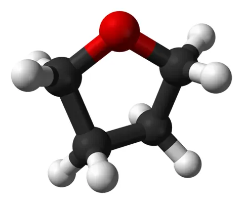 tetrahydrofuran: a heterocyclic ether having a five-membered ring with four carbon atoms and one oxygen; it is a...
