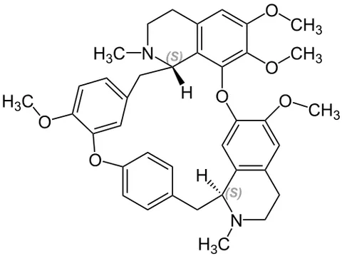 tetrandrine: a benzylisoquinoline alkaloid that is a calcium channel blocker and isolated from Stephania...