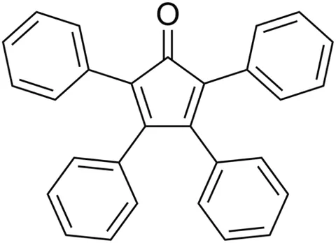 tetraphenylcyclopentadienone: a stable, dark purple crystalline cyclopentadienone derivative, in which the cyclopentadienone ring...